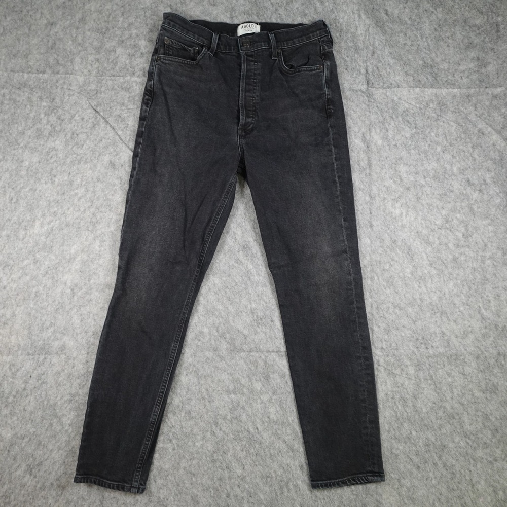 AGOLDE Jean Women Size 29 Black Nico High Rise Skinny Stretch Denim